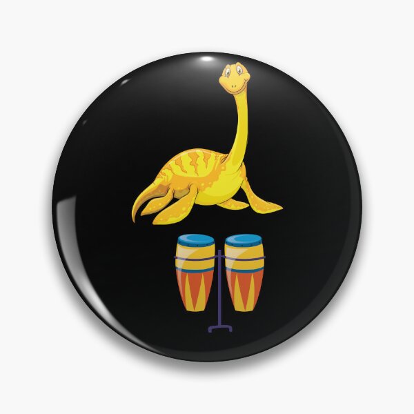 Item preview, Dinosaur Playing Conga Drum ,Funny Good Dinosaur Congo Drum Lovers Yellow Cute Dinosaur Colorful Art designed and sold by pedrored369.