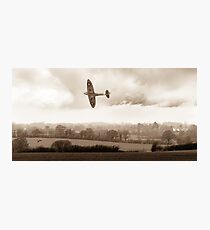 Eagle over England, sepia version Photographic Print