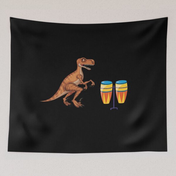 Item preview, Dinosaur Playing Conga Drum,Funny Good Dinosaur Congo Drum Lovers Colorful Art designed and sold by pedrored369.