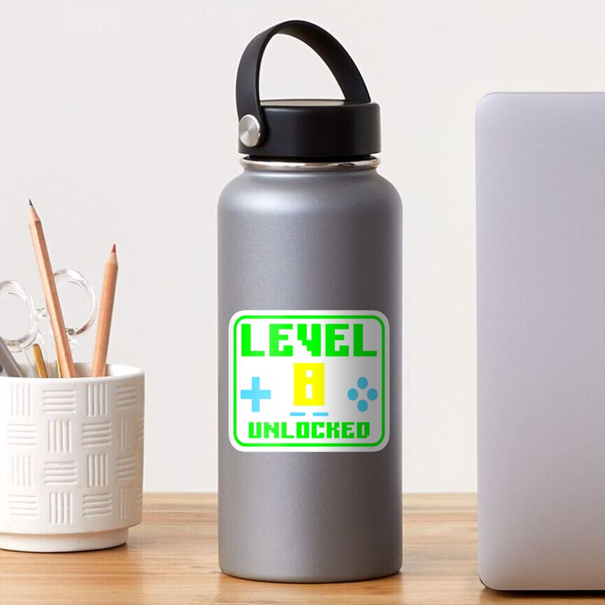 "Lustiges GamerZitat, GamerGeburtstag Level 8 freigeschaltet, Cooler