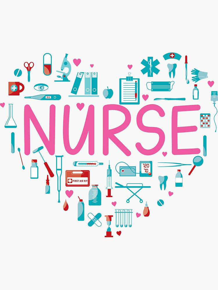 Nurse Gift Nursing Lover Registered Nurse RN Life Sticker for Sale by  Lenny Stahl