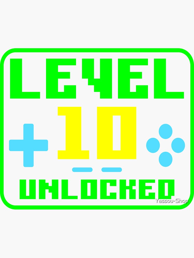 "Lustiges GamerZitat, GamerGeburtstag Level 10 freigeschaltet, Cooler