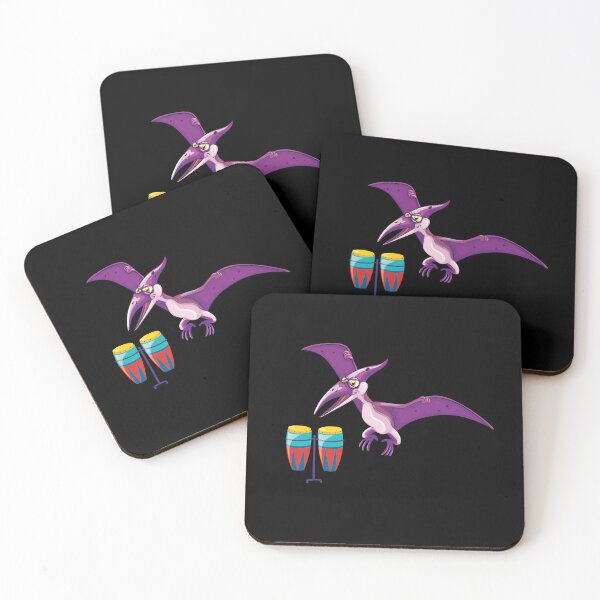 Item preview, Dinosaur Playing Conga Drum ,Funny Good Dinosaur Congo Drum Lovers Simple Flying Colorful Design designed and sold by pedrored369.