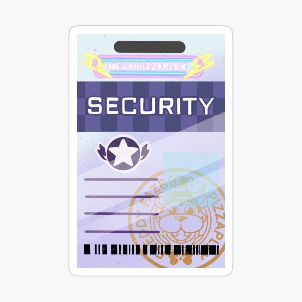 Five Nights At Freddy's Security Breach Security Badge Sticker