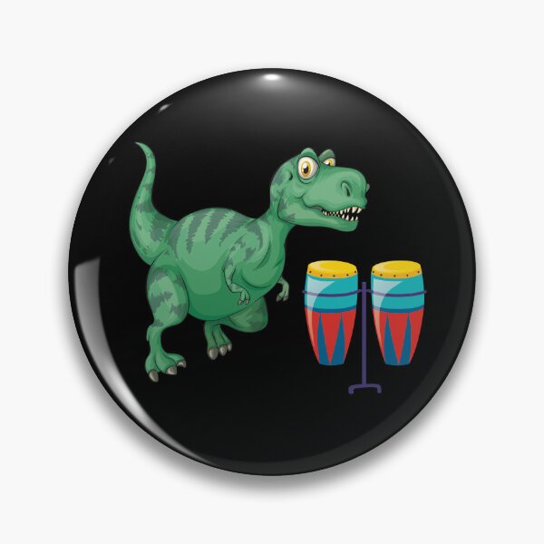 Item preview, Dinosaur Playing Conga Drum ,Funny Good Dinosaur Congo Drum Lovers Green Colorful Design designed and sold by pedrored369.