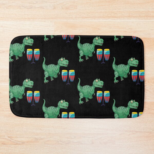 Item preview, Dinosaur Playing Conga Drum ,Funny Good Dinosaur Congo Drum Lovers Green Colorful Design designed and sold by pedrored369.