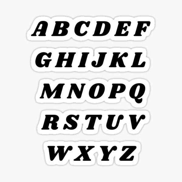 "Alphabet Stickers T shirt for teacher preschool upper case" Sticker by