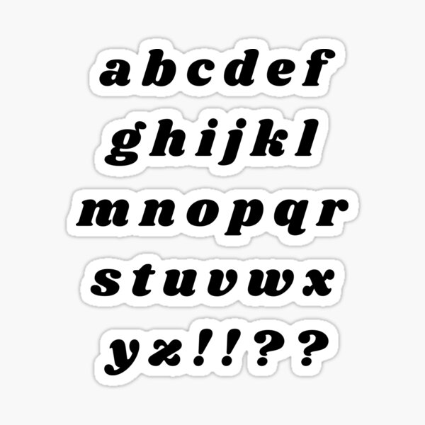 "Alphabet Stickers T shirt for teacher preschool lower case" Sticker