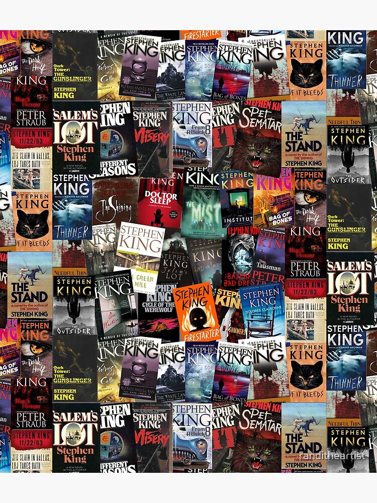 Artwork view, Stephen King Book Covers, Horror Bookworm designed and sold by randitheartist