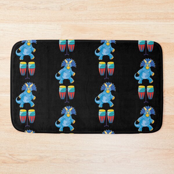 Item preview, Dinosaur Playing Conga Drum ,Funny Good Dinosaur Conga Drum Lovers Blue Colorful Design designed and sold by pedrored369.