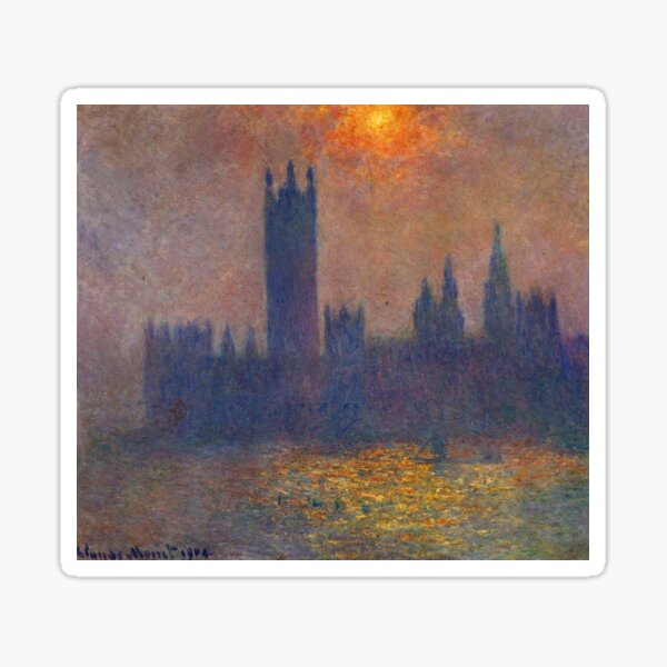 Vista previa del artículo con la obra «Claude Monet - Casas del Parlamento, efecto de la luz del sol en la niebla, 1904», diseñado y vendido por artcenter.