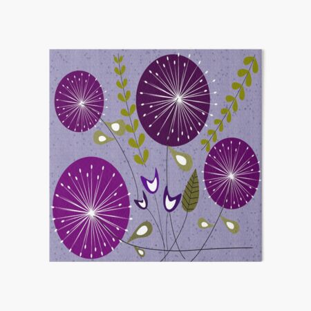 Item preview, Purple Mid-Century Modern Flowers designed and sold by gailg1957.
