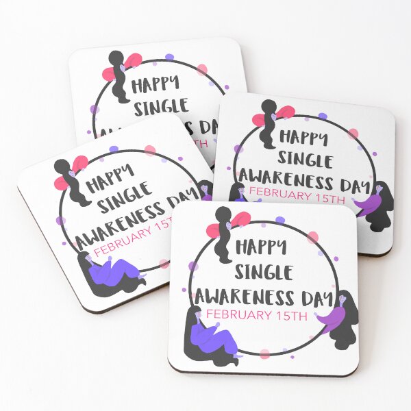 Item preview, HAPPY SINGLE AWARENESS DAY FEBRUARY 15TH SINGLES SAYING STICKER designed and sold by bestfunonline.