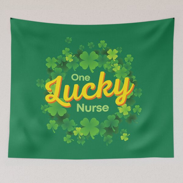 Item preview, St Patrick's Day - The Luck of the Irish - Shamrocks - Clovers - One Lucky Nurse designed and sold by DesignByLeo.
