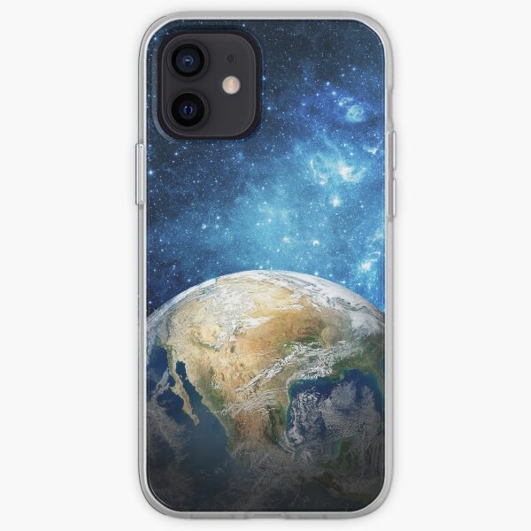 Planet Earth from Space theme. iPhone Soft Case