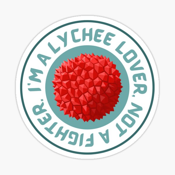 Vista previa del artículo con la obra «SOY UN AMANTE DEL LYCHEE, NO UN LUCHADOR.», diseñado y vendido por DastardLee.
