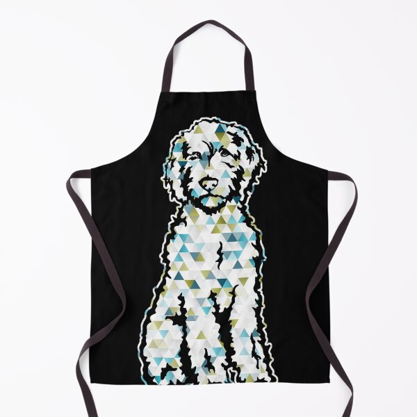 Item preview, Pastel Blue Green Mosaic Doodle Dog - Labradoodle, Goldendoodle, doods designed and sold by Wiggle-Butts.
