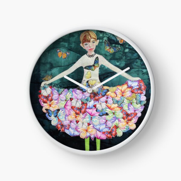 Butterfly Girl Clock