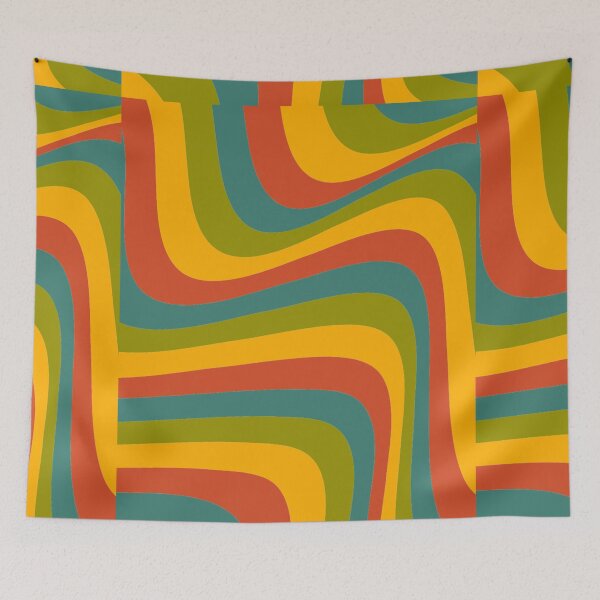 Item preview, RETRO COLORFUL SQUIGGLY LINES designed and sold by DiscoVibes.