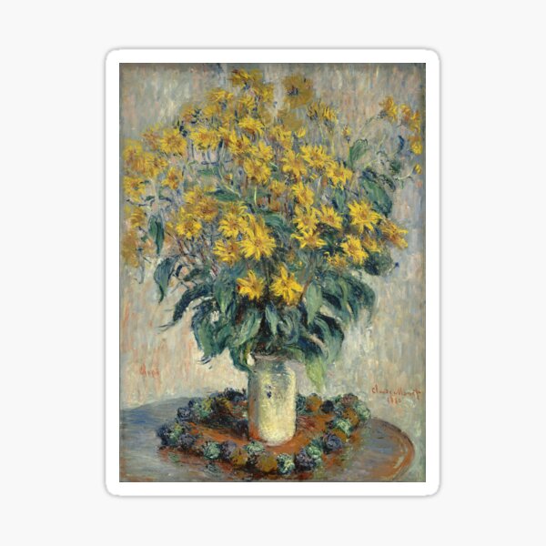 Vista previa del artículo con la obra «Claude Monet - Flores de alcachofa de Jerusalén», diseñado y vendido por artcenter.