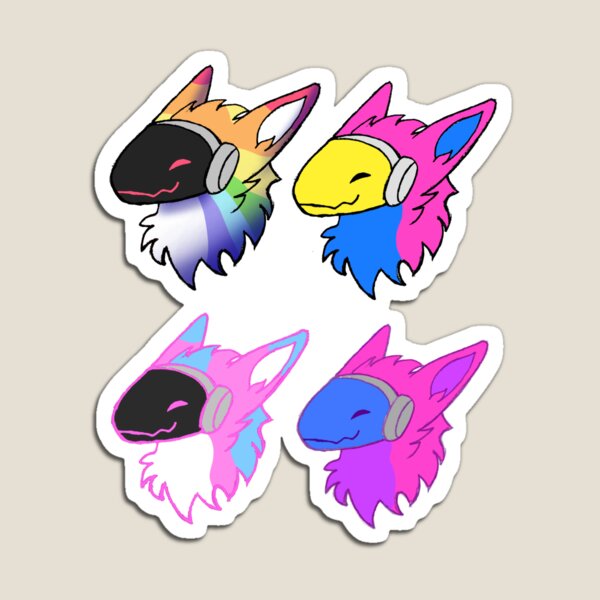 Doodle Love Protogens <3 Magnet for Sale by Fursumi