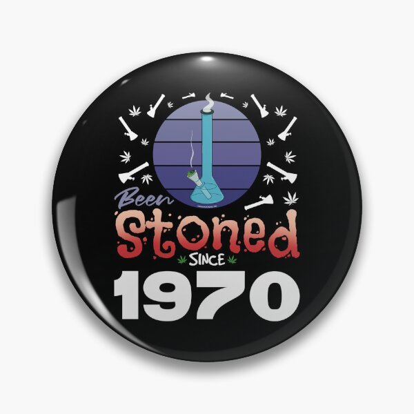 Item preview, Been stoned since 1970 (Purple retro vintage sunset with bong) designed and sold by YomeHayin.