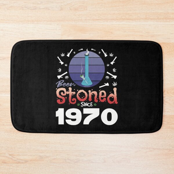 Item preview, Been stoned since 1970 (Purple retro vintage sunset with bong) designed and sold by YomeHayin.
