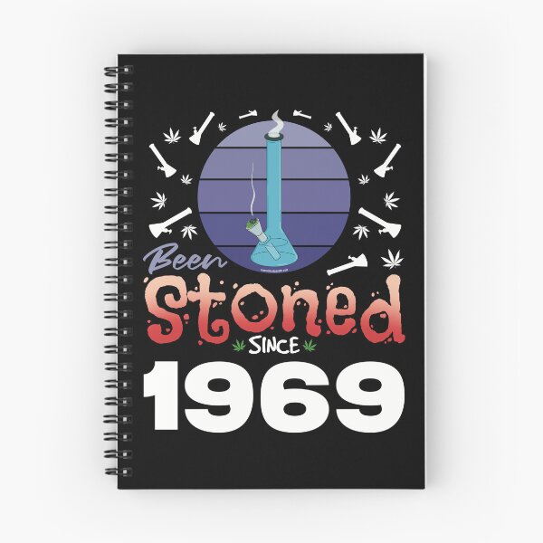 Item preview, Been stoned since 1969 (Purple retro vintage sunset with bong) designed and sold by YomeHayin.