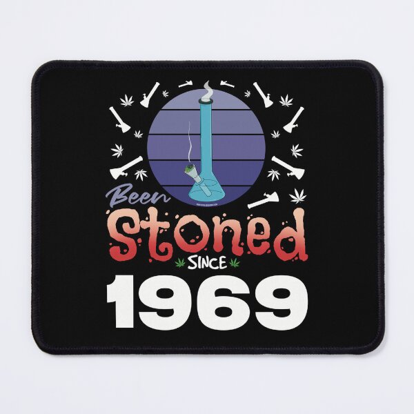 Item preview, Been stoned since 1969 (Purple retro vintage sunset with bong) designed and sold by YomeHayin.