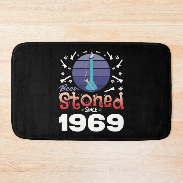 Item preview, Been stoned since 1969 (Purple retro vintage sunset with bong) designed and sold by YomeHayin.