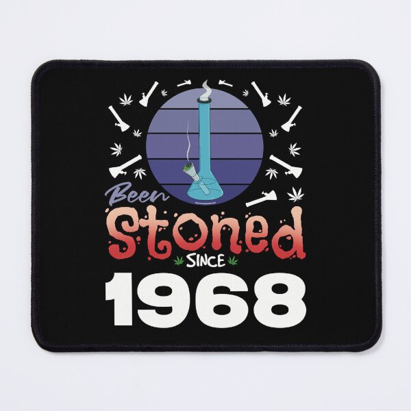 Item preview, Been stoned since 1968 (Purple retro vintage sunset with bong) designed and sold by YomeHayin.