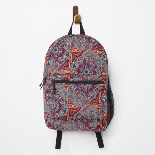 Item preview, Abstract Light Blue and Orange Kaleidoscope Pattern designed and sold by JTony.