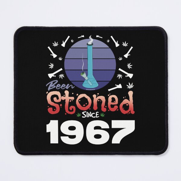 Item preview, Been stoned since 1967 (Purple retro vintage sunset with bong) designed and sold by YomeHayin.