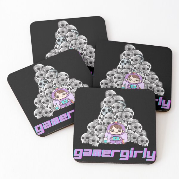 Item preview, Gamer Girly - Game Girl Adorable Pixel Skulls  designed and sold by BeebsAndNugget.