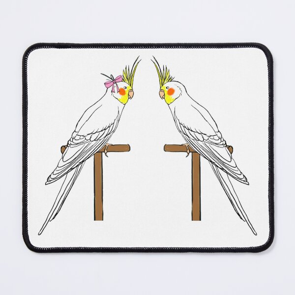 Item preview, Crazy Bird Man with Lutino Cockatiels designed and sold by Laughing Parrot Studio.