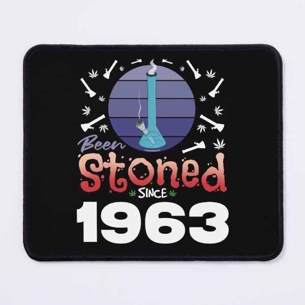 Item preview, Been stoned since 1963 (Purple retro vintage sunset with bong) designed and sold by YomeHayin.
