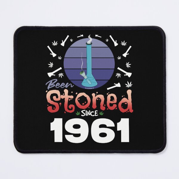 Item preview, Been stoned since 1961 (Purple retro vintage sunset with bong) designed and sold by YomeHayin.