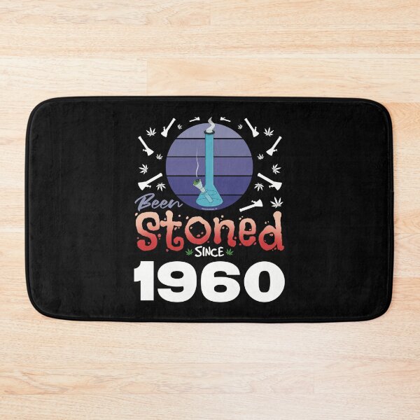 Item preview, Been stoned since 1960 (Purple retro vintage sunset with bong) designed and sold by YomeHayin.