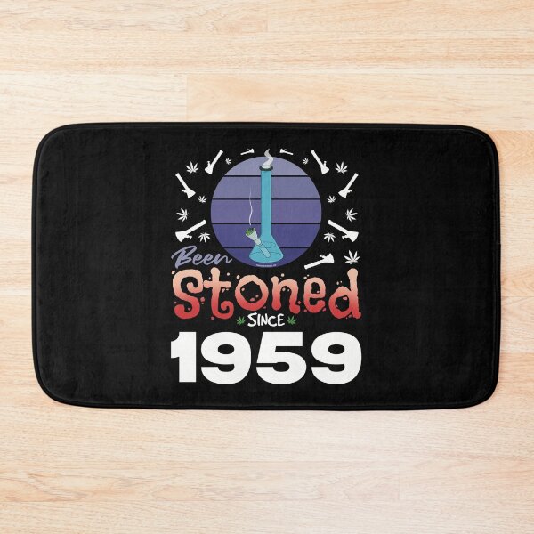 Item preview, Been stoned since 1959 (Purple retro vintage sunset with bong) designed and sold by YomeHayin.
