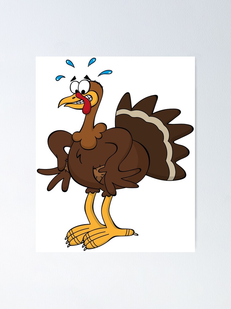 Cute Funny Cartoon Silly Thanksgiving Turkey Character Doodle Animal Drawing