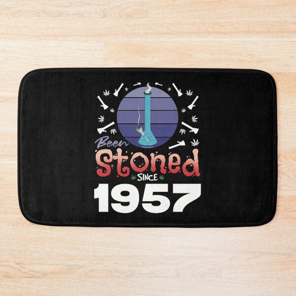 Item preview, Been stoned since 1957 (Purple retro vintage sunset with bong) designed and sold by YomeHayin.