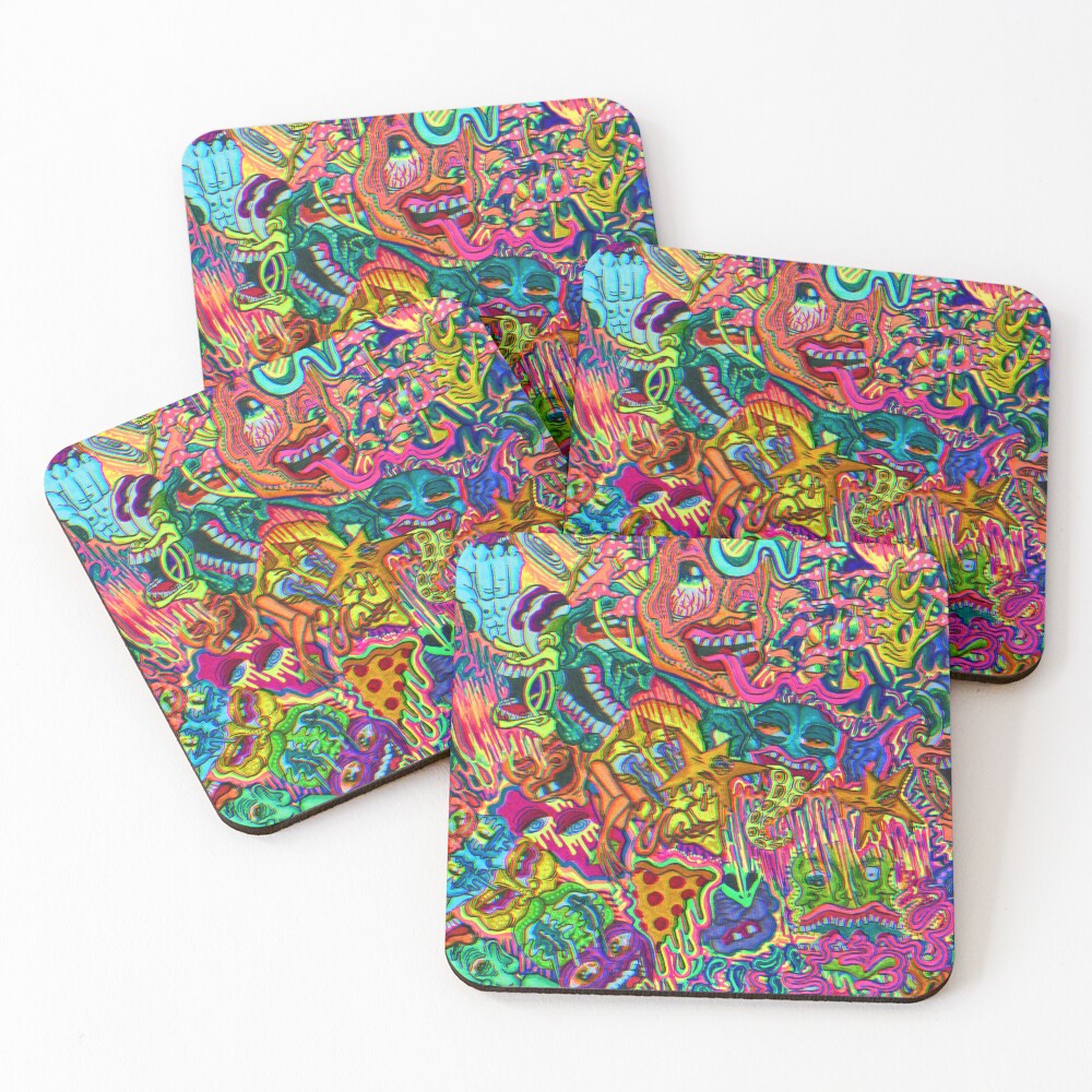 Item preview, Coasters (Set of 4) designed and sold by TrippyDrawingz.