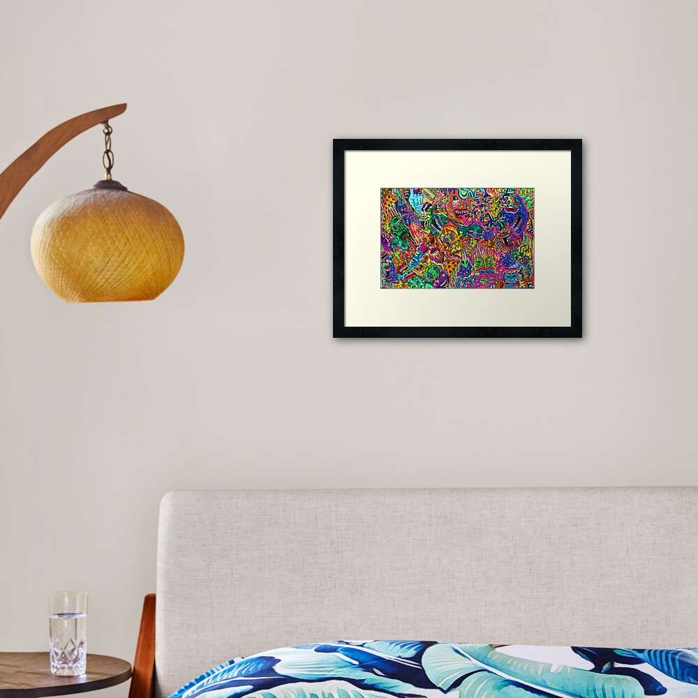 Item preview, Framed Art Print designed and sold by TrippyDrawingz.