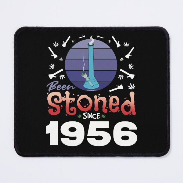Item preview, Been stoned since 1956 (Purple retro vintage sunset with bong) designed and sold by YomeHayin.