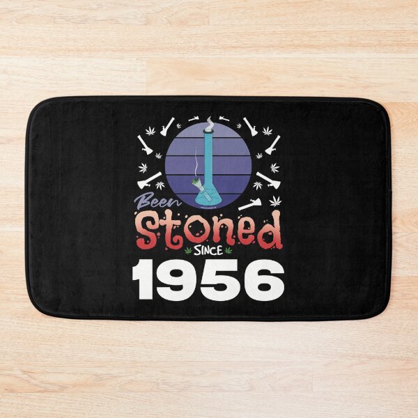 Item preview, Been stoned since 1956 (Purple retro vintage sunset with bong) designed and sold by YomeHayin.