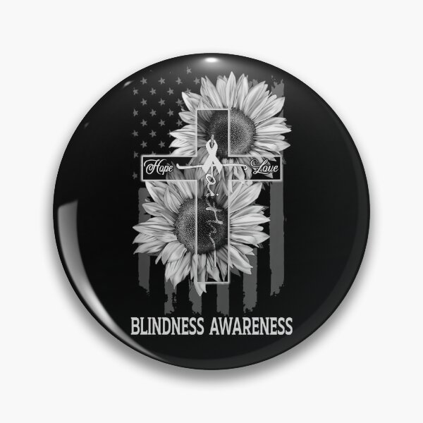 Item preview, Faith Hope Love American Flag Sunflower Christian Cross Blindness Awareness designed and sold by Tadmab.