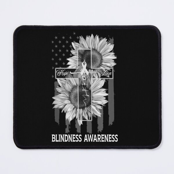 Item preview, Faith Hope Love American Flag Sunflower Christian Cross Blindness Awareness designed and sold by Tadmab.