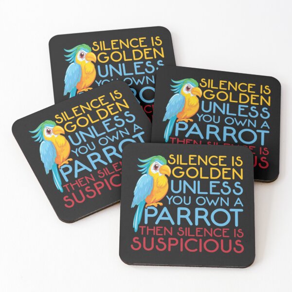 Item preview, Silencio gráfico de pájaro loro dorado designed and sold by ClamenTaon.
