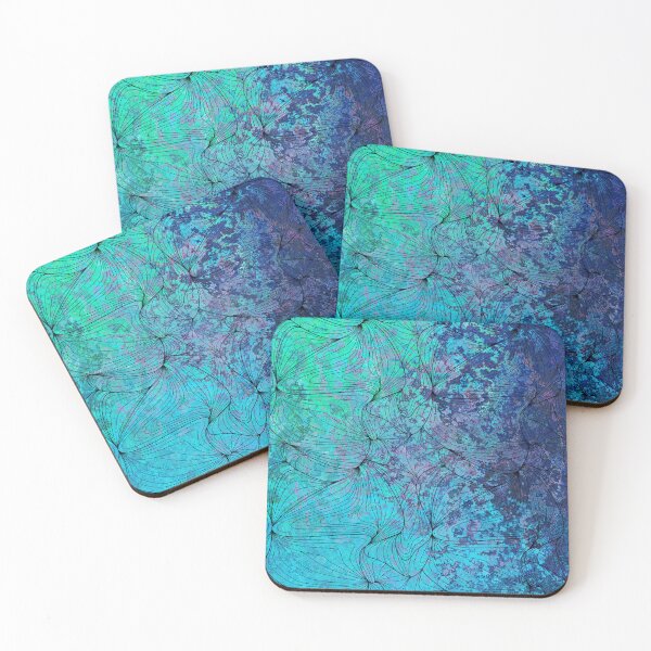 Item preview, Blue-green abstract background designed and sold by RinaGArt.