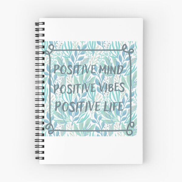 Item preview, Positive mind, positive vibes, positive life,  inspirational life quote written in leaf print(green colour palette, color palete) designed and sold by Sanaura.